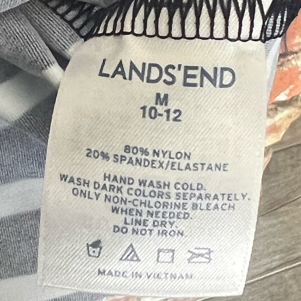 Lands End women's Nautical striped Navy/white Swim Cover Up Dress Size M 10-12 - Picture 12 of 12